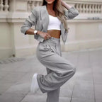 Damen Blazer Damen Set gestreift