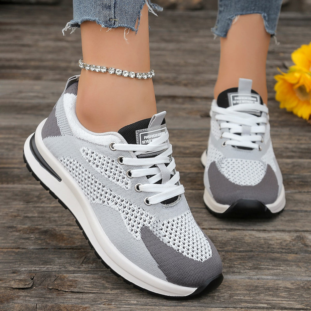 Damen Atmungsaktive Lauf-Sneakers mit flexibel gewebtem Obermaterial R&B