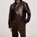 Damen Modische jacke im cropped Design mit Gummizug