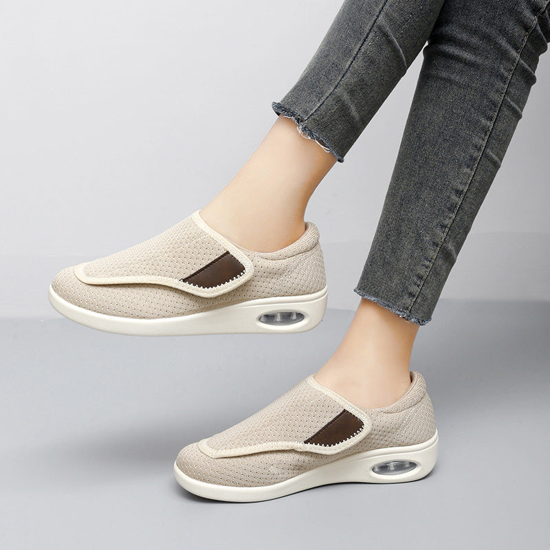 Damen Bequeme Slip-On Fitnessschuhe mit atmungsaktivem Mesh-Obermaterial R&B
