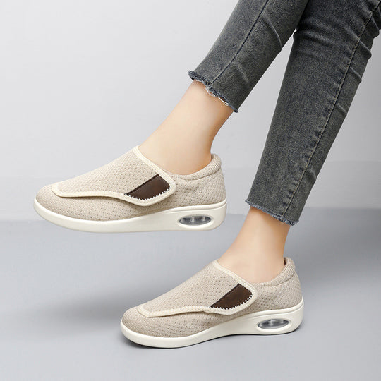 Damen Bequeme Slip-On Fitnessschuhe mit atmungsaktivem Mesh-Obermaterial R&B