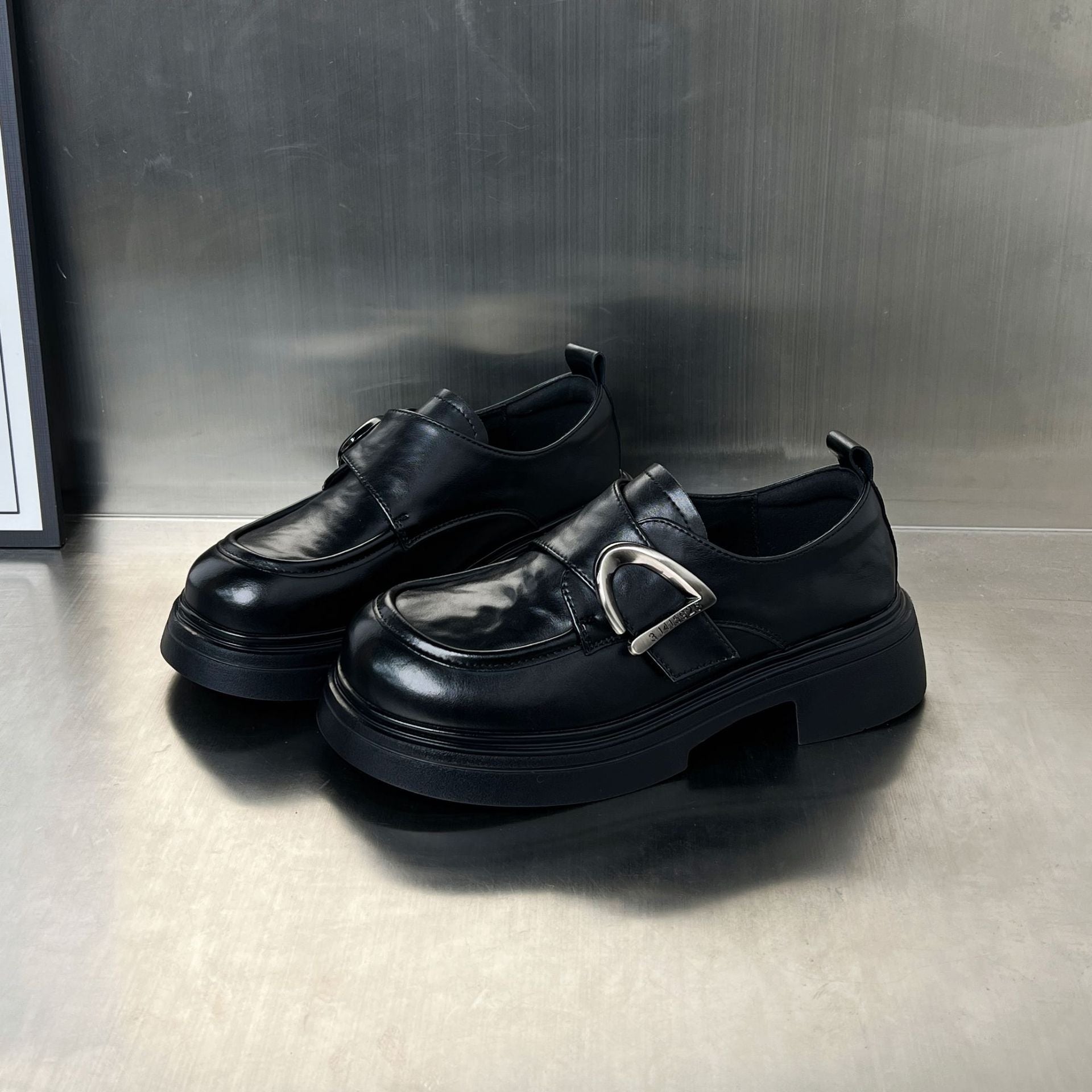 Damen Trendige Loafers mit modischer Schnalle R&B
