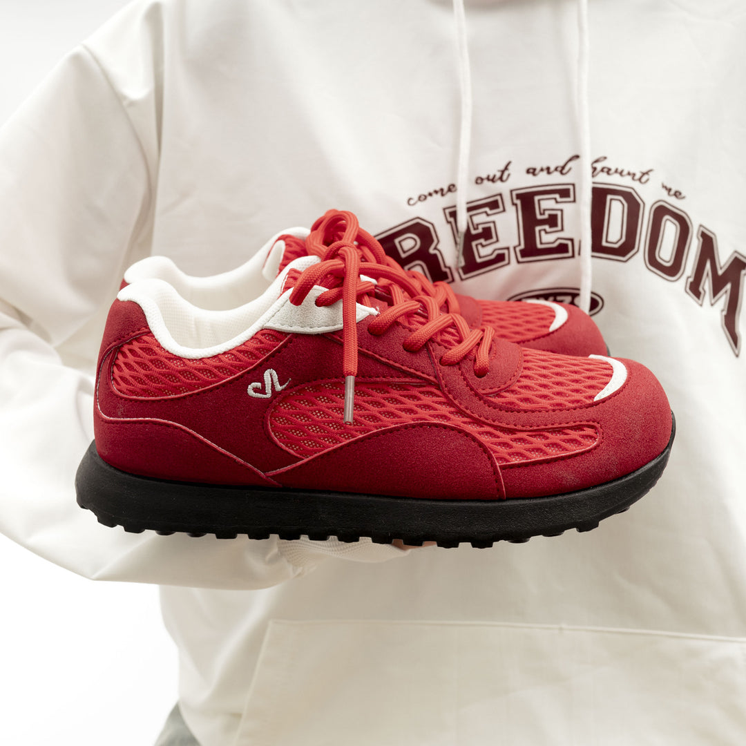 Damen Komfortable Freizeit-Sneaker mit atmungsaktiver Mesh-Oberfläche und rutschfester Sohle R&B