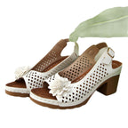 Damen Sandaletten mit floralem Design und rutschfester Sohle R&B