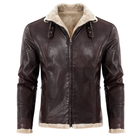 Herren elegante jacke mit Kuschelkragen R&B