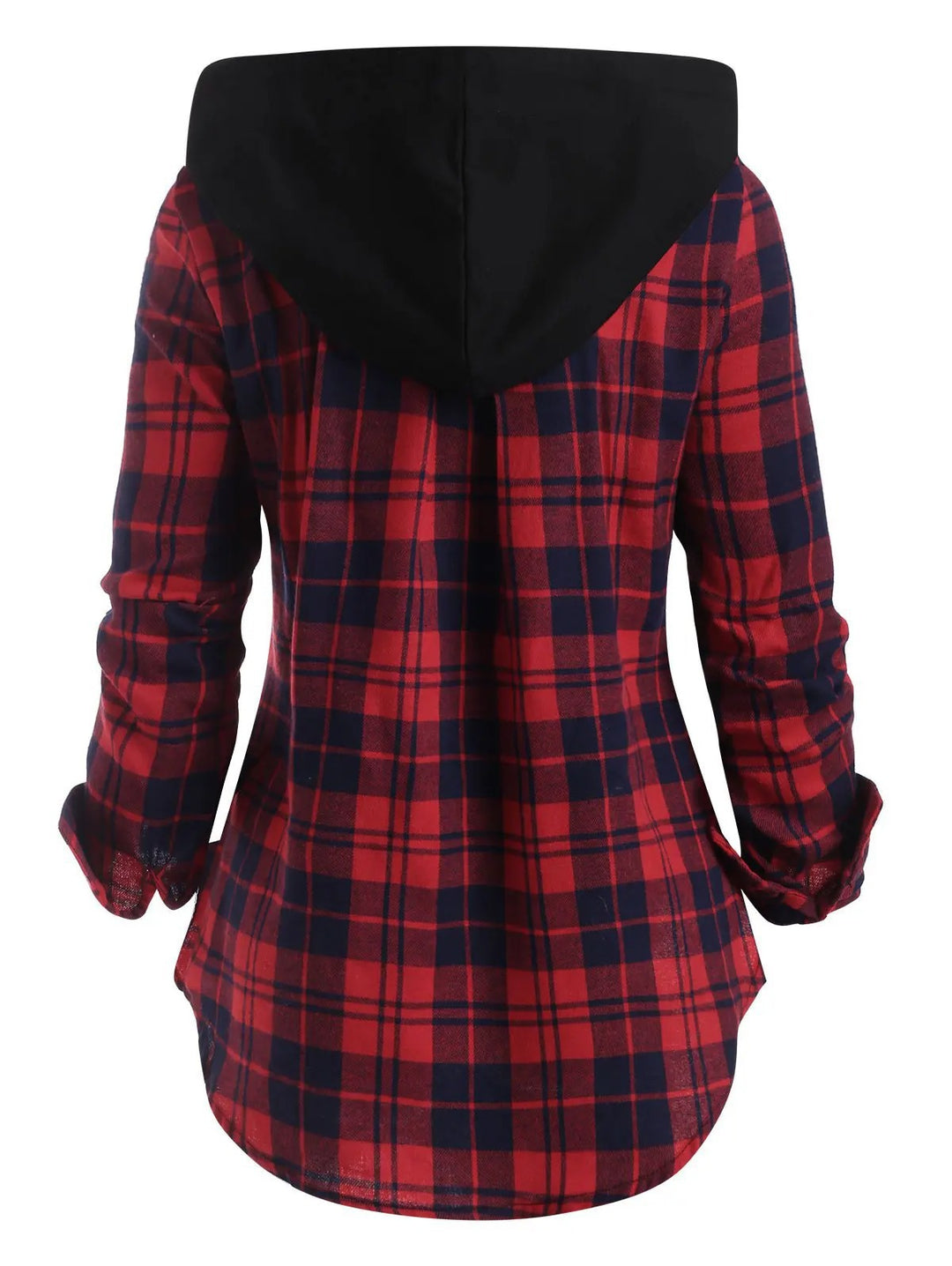 Damen Flanelljacke mit Kapuze und praktischen Taschen R&B