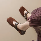 Damen Ballerinas mit modischem Leopardenmuster und eleganter Schnallenapplikation