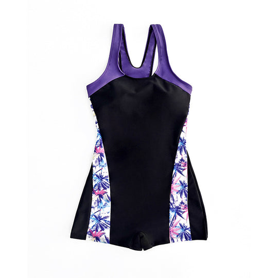 Damen Sportlicher Einteiler-Badeanzug mit attraktiven Farbdetails R&B