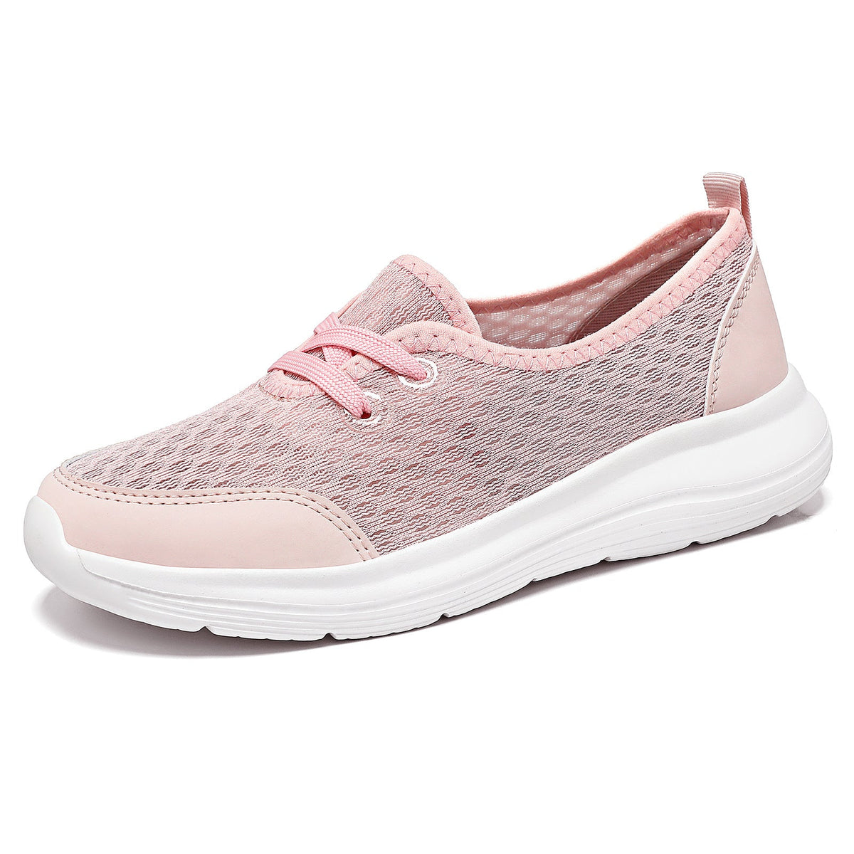 Damen nan atmungsaktiver Everyday-Slipper mit feinem Strickmesh, elastischer Zierschnürung und ergonomischer Dämpfungssohle R&B