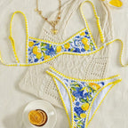 Damen Bikini mit fruchtigem Motiv und raffinierten Schnitt R&B