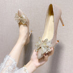 Damen Pumps mit funkelndem Schleifenakzent R&B