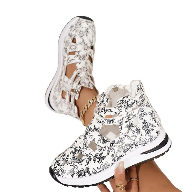 Damen modische Sneaker mit floralem Design R&B