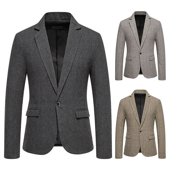Herren eleganter Blazer im Herringbone-Design R&B