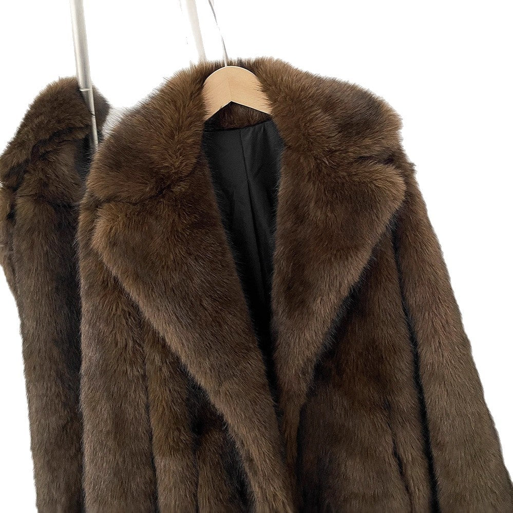 Damen Langhaarmantel für elegante Anlässe R&B