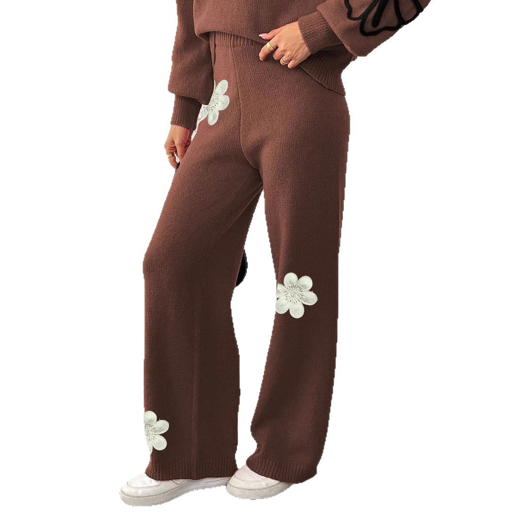 Damen Weite Strickhose R&B