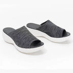Damen Wedge-Pantoletten mit atmungsaktivem Obermaterial und gepolsterter Sohle R&B