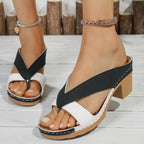 Damen Wedge-Pantoletten mit verstellbarem Riemendesign und komfortabler Sohle R&B