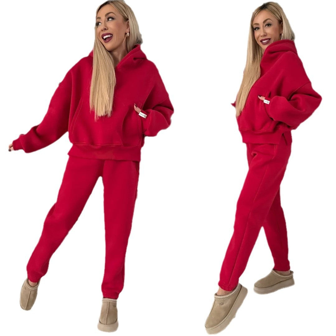 Damen Lässiges Sweatoutfit mit oversized Hoodie und bequemen Jogginghose R&B
