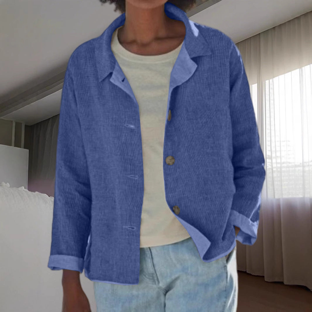 Damen Leichte Überwurfjacke mit strukturiertem Webmuster R&B