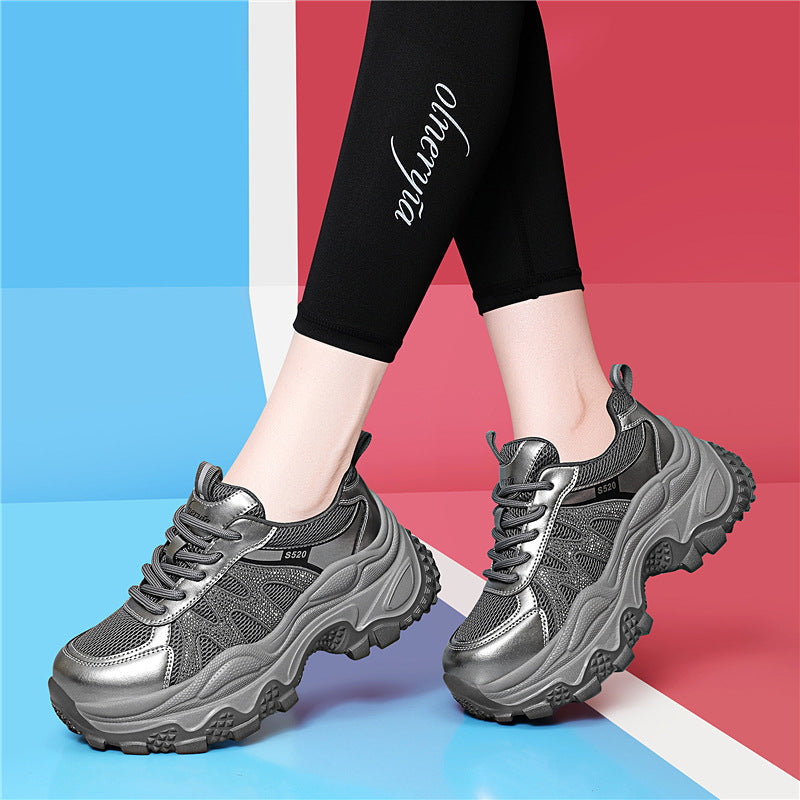 Damen Sportliche Chunky Sneakers mit atmungsaktivem Obermaterial und rutschfester Sohle R&B