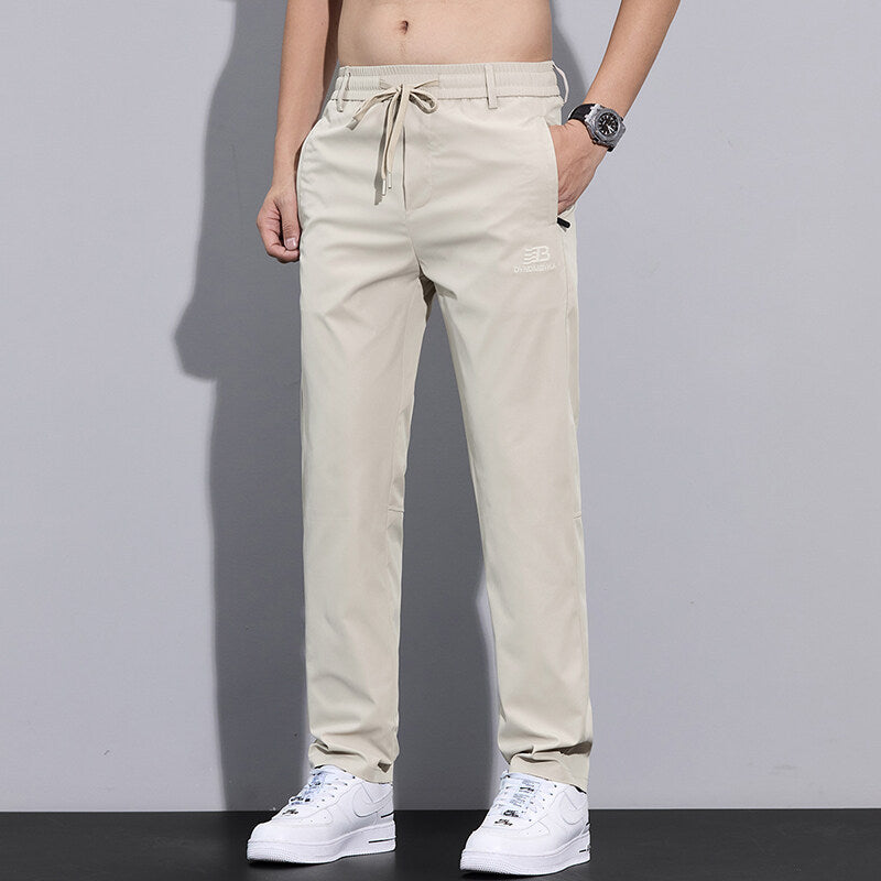 Herren Sportliche Freizeithose mit verstellbarem Kordelzug und seitlichen Reißverschlusstaschen R&B