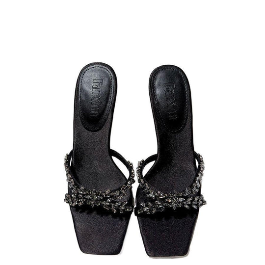Damen Elegante High-Heel Sandalen mit funkelnden Strassdetails R&B