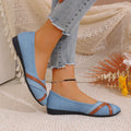 Damen Ballerinas mit modischer Strap-Kombination und elastischer Sohle R&B