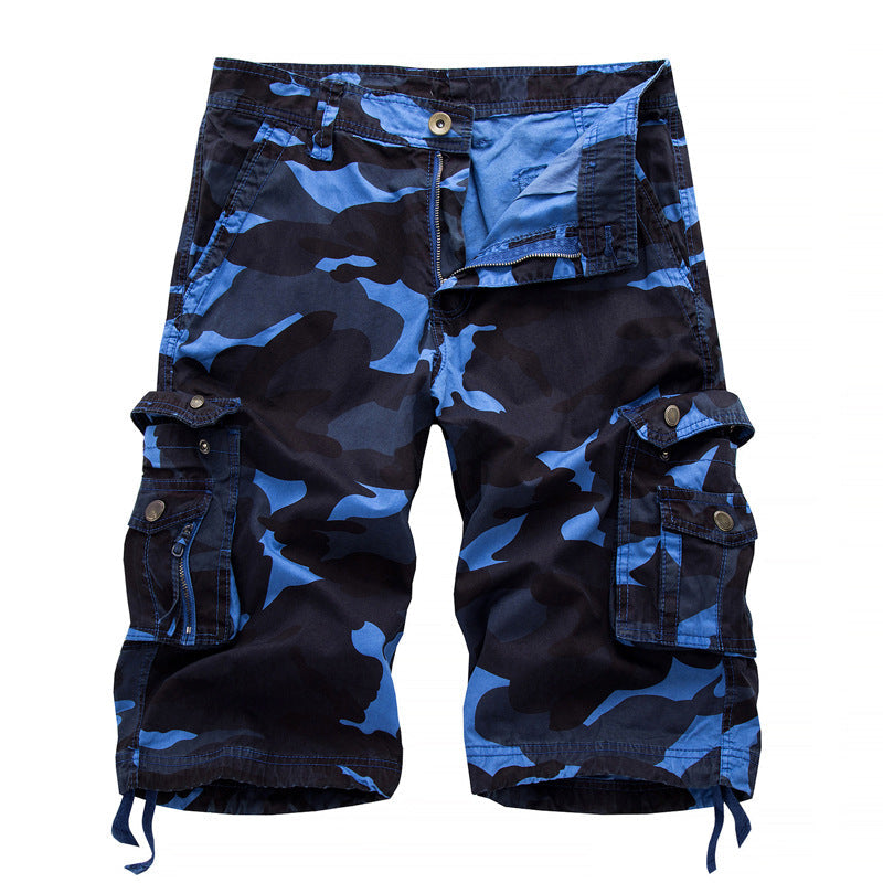 Herren taktische Cargoshorts mit multifunktionalen Taschen und verstellbarem Kordelzug