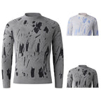 Damen modischer Stehkragenpullover mit einzigartigem Strukturdesign und grafischen Akzenten