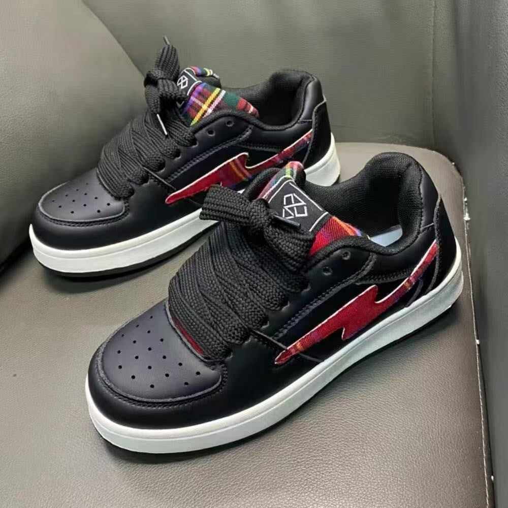 Damen Sportliche Sneakers mit zweifarbigem Obermaterial und trendigem Karomuster R&B