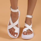 Damen Komfortable Wedge-Sandalen mit verstellbarem Riemen und rutschfester Sohle R&B