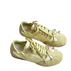 Damen modische Sneakers im Vintage-Look mit atmungsaktiver Oberflächenstruktur R&B