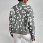 Damen modischer Pullover mit auffälligem Tiermuster und bequemer Passform R&B