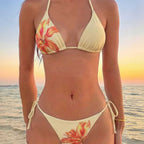 Damen Triangel-Bikini mit floralem Design R&B