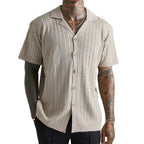 Herren Strickhemd mit strukturiertem Muster