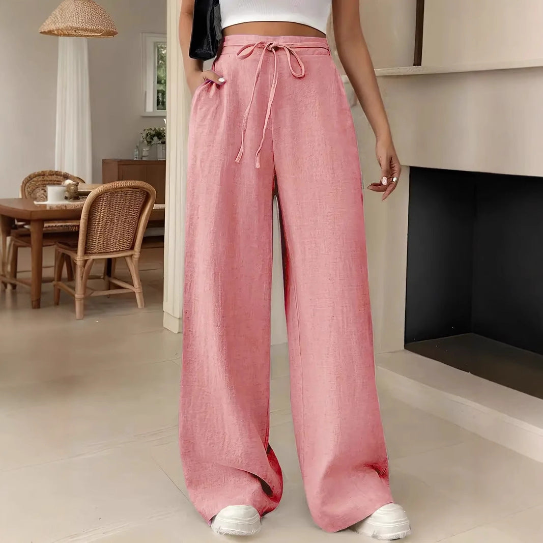 Damen Weite Freizeithose mit Kordelzug R&B