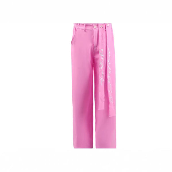 Damen Stylisches Oversized-Hemd mit feiner Stickerei und eleganten Ärmeln R&B