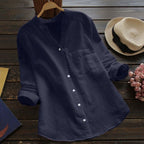 Damen Bluse mit eleganter Knopfleiste und moderner Passform R&B