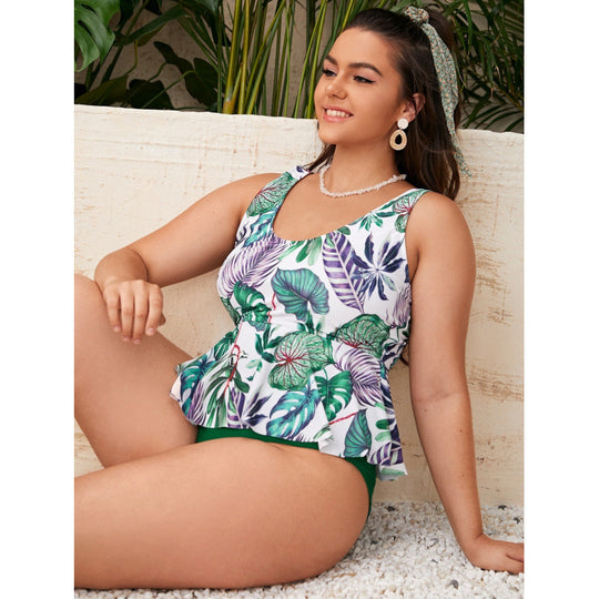 Damen tankini mit floralem Design und schmeichelndem Schnitt R&B
