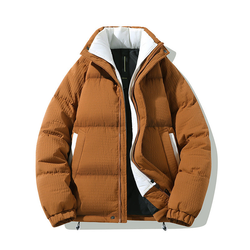Damen gestepptes Pufferjacke mit isolierender Innenausstattung und seitlichen Reißverschlusstaschen