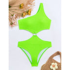 Damen Einseitiger Cut-Out Badeanzug mit attraktiven Details R&B