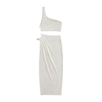 Damen elegantes Strandkleid mit hohem Seitenschlitz