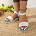 Damen Komfortable Freizeit-Sandalen mit verstellbaren Riemen und gepolsterter Sohle R&B