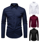 Herren Modisches Langarmhemd mit strukturiertem Design R&B