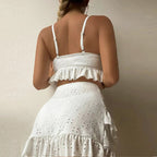 Damen Sommeroutfit mit verspieltem Rüschendesign R&B
