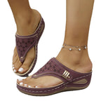 Damen Zehentrenner-Sandalen mit floralem Design R&B