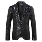 Herren Glamouröser Paillettenblazer R&B