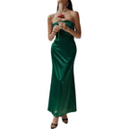 Damen Bustier Maxikleid mit elegantem Schnitt und fließendem Material R&B