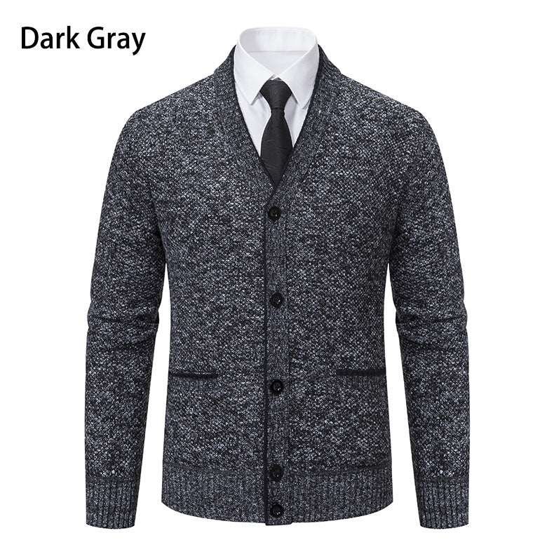 Herren Strickjacke mit V-Ausschnitt und eleganten Details R&B