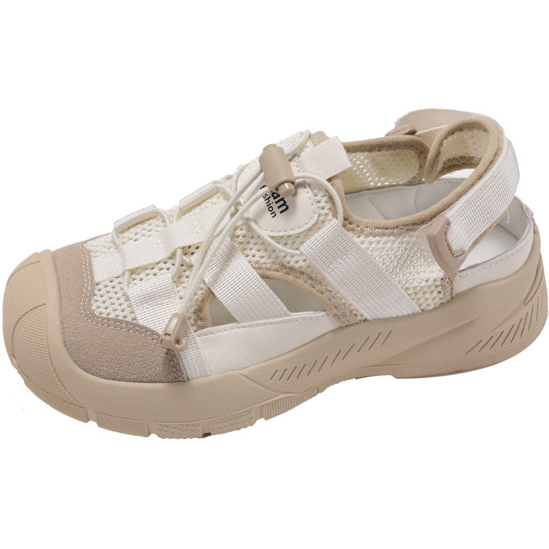 Damen Sportliche Sandalen mit atmungsaktiver Oberfläche und elastischem Schnürsystem R&B